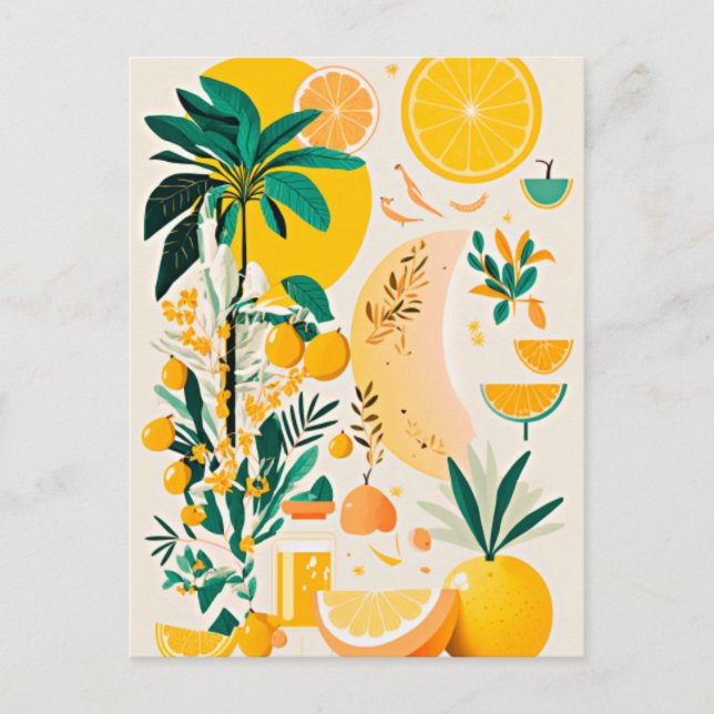 Cartão Postal Clementina mandarina (Frente)