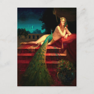 Cartão Postal Cleopatra Vintage Art Deco Fantasy Art Art