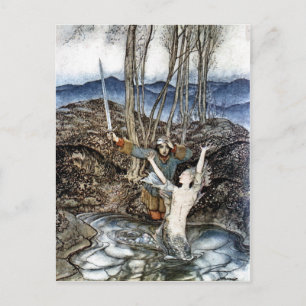 Cartão Postal Clerk Colvill e a Sereia