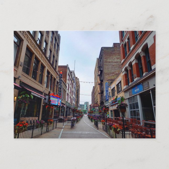 Cartão Postal Cleveland downtown (Frente)