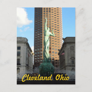 Cartão Postal Cleveland, fonte OH no cartão-postal Sunshine