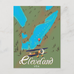 Cartão Postal Cleveland, Ohio, poster viagens vintage impressão
