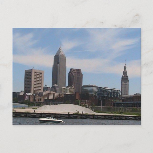 Cartão Postal Cleveland Ohio Skyline (Frente)