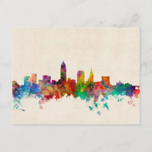 Cartão Postal Cleveland Ohio Skyline Cityscape