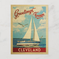 Cleveland Sailboat Viagens vintage Ohio