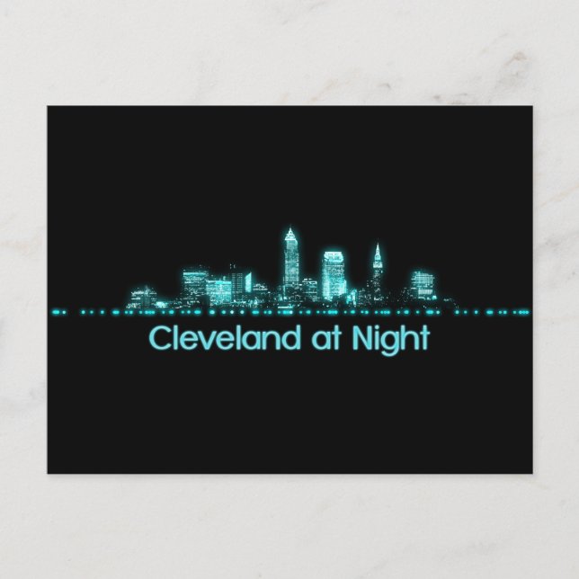 Cartão Postal Cleveland Skyline (Frente)