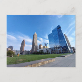 Cartão Postal Cleveland skyline at Memorial Plaza