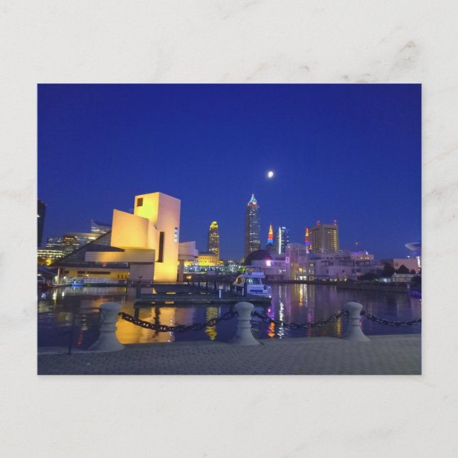 Cartão Postal Cleveland skyline at night (Frente)