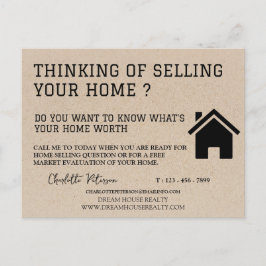 Cartão Postal Clever Real Estate Farming Marketing Kraft