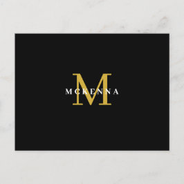 Cartão Postal Cliente de Negócios Ouro Negro Agradecido