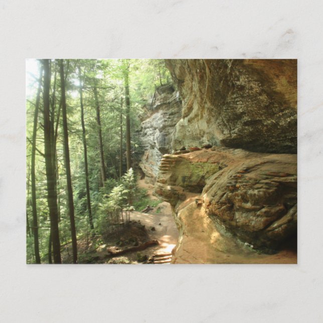 Cartão Postal Cliff de Hocking Hill (Frente)