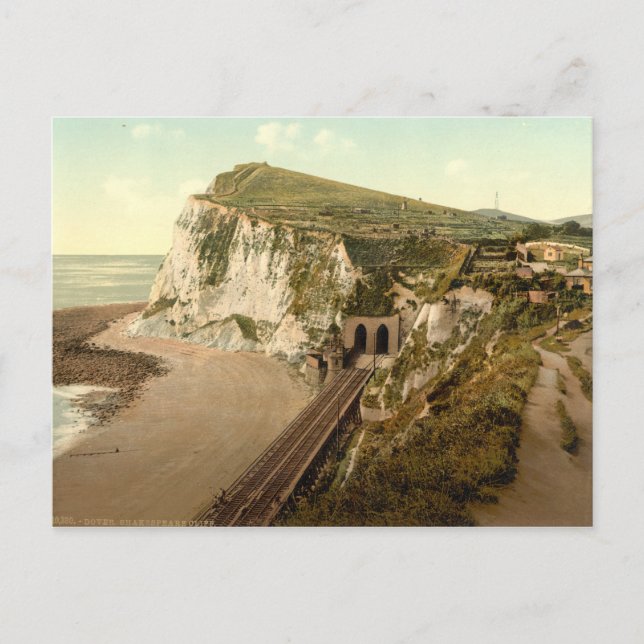 Cartão Postal Cliff de Shakespeare, Dover, Kent, Inglaterra (Frente)