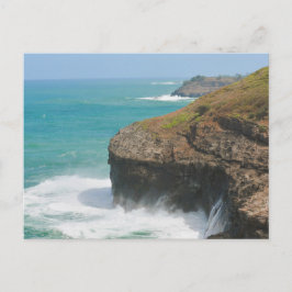 Cartão Postal Cliff Oceano em Kilauea Kauai