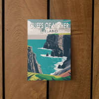 Cliff of Moher Ireland Viagem Art Vintage