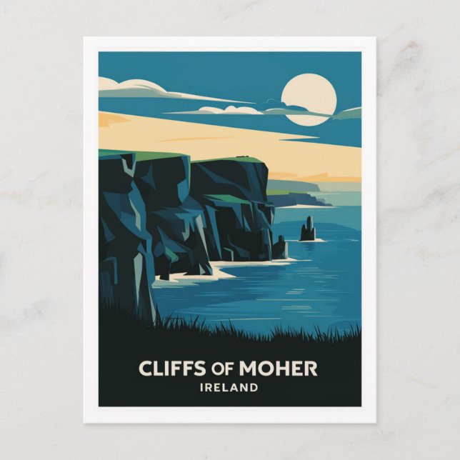 Cartão Postal Cliff of Moher, Irlanda (Frente)