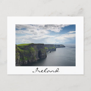 Cartão Postal Cliff of Moher na Irlanda - cartão-postal branco