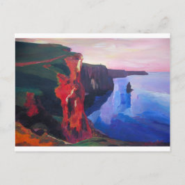 Cartão Postal Cliffs of Moher in County Clare Ireland no Sunset