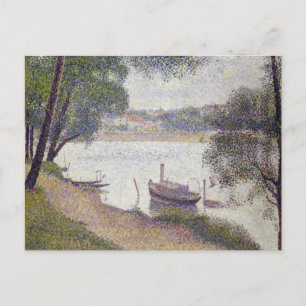 Cartão Postal Clima Cinzento de Georges Seurat, Grande Jatte
