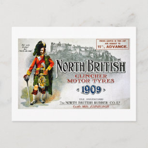 Cartão Postal Clincher Motor Tires1909 - Anúncio Vintage