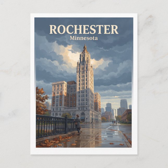 Cartão Postal Clínica Mayo Edifício Plummer Rochester Minnesota (Frente)