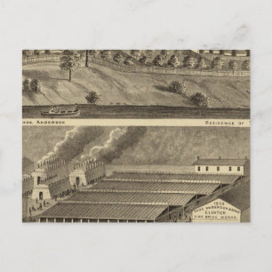 Cartão Postal Clinton Fire Brick Works Anderson