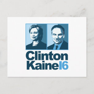 Cartão Postal Clinton Kaine para a América 2016