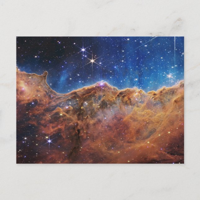 Cartão Postal Clipes Cósmicos Carina Nebula James Webb Telescópi (Frente)