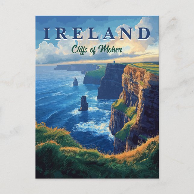 Cartão Postal Clipes da Viagens vintage da mãe (Frente)