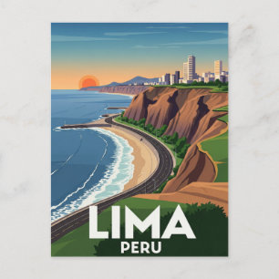 Cartão Postal Clipes de Lima Peru Viagem