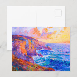 Cartão Postal Clipes no panorama impressionista soviético