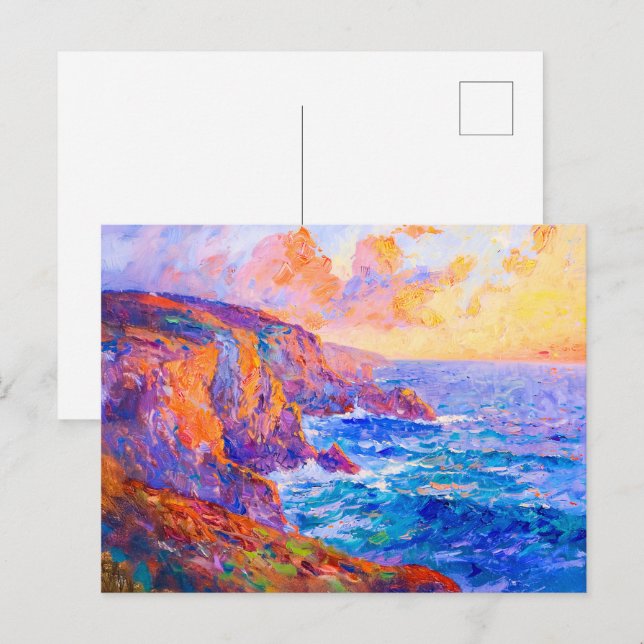 Cartão Postal Clipes no panorama impressionista soviético (Frente/Verso)