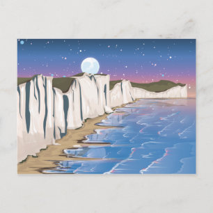 Cartão Postal Clipes solares pelo oceano