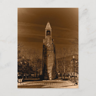 Cartão Postal Clock Tower Corning ny