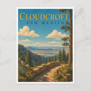 Cartão Postal Cloudcroft Novo México Floresta Montanha GeoSaga