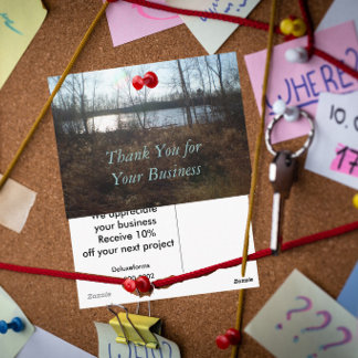 Cartão Postal Cloudy Sunset Thank You for your Business