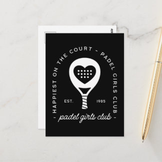 Cartão Postal Clube de amantes de Padel classe de grupo de mulhe