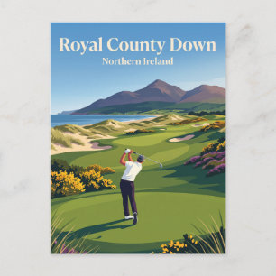 Cartão Postal Clube de Golfe Royal County Down Irlanda do Norte