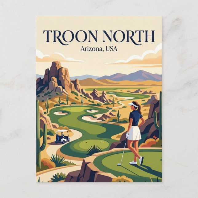 Cartão Postal Clube de Golfe Troon North EUA (Frente)