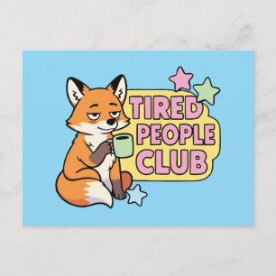 Cartão Postal Clube de Pessoas Cansadas Café Raposa