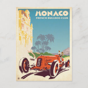 Cartão Postal Clube do buldogue francês de Monaco