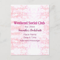 Clube social de fim de semana rosa brilho despedid