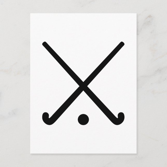 Cartão Postal clubes de hóquei em campo cruzados (Frente)