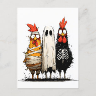 Cartão Postal Cluckin' Creepy Halloween Bash