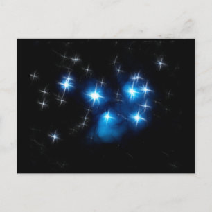 Cartão Postal Cluster de Estrela Azul Pleiades