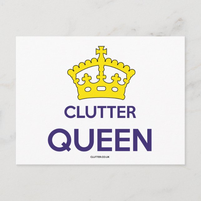 Cartão postal 'Clutter Queen' (Frente)