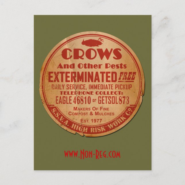 Cartão Postal Co-Trabalho de Alto Risco SSVA (Frente)