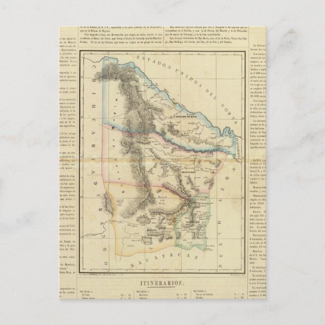 Cartão Postal Coahuila, México 2 (Frente)