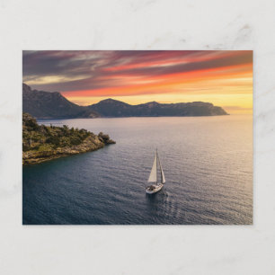 Cartão Postal Coastline Bodrum, Turquia