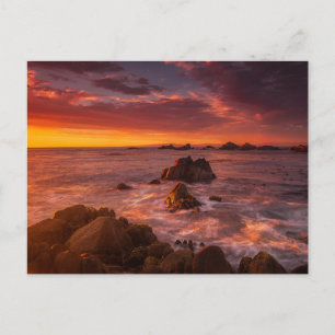 Cartão Postal Coastline   Sunset Pacific Grove Carmel California