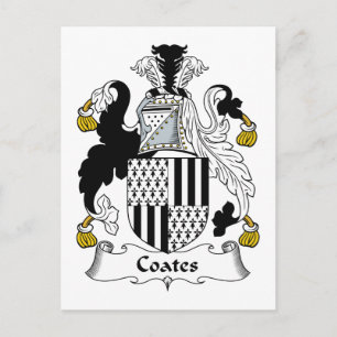 Cartão Postal Coates Family Crest